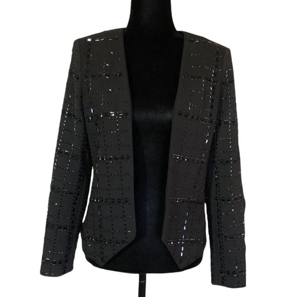 Michael Michael Kors Open-Front Beaded Blazer - Picture 5 of 12
